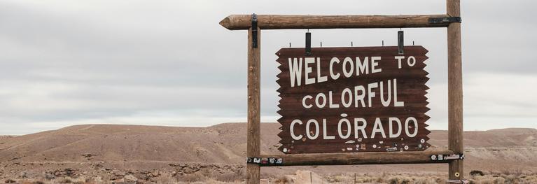 The welcome to Colorful Colorado sign